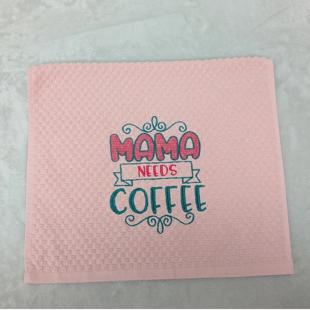 Mama Needs Coffee Kitchen Bath Towel Great Gift Idea!